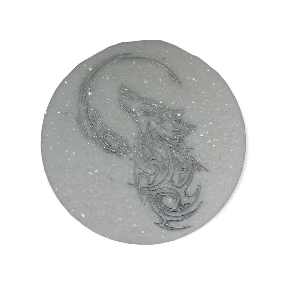 Thumbnail: Witte howling moon onderzetter 