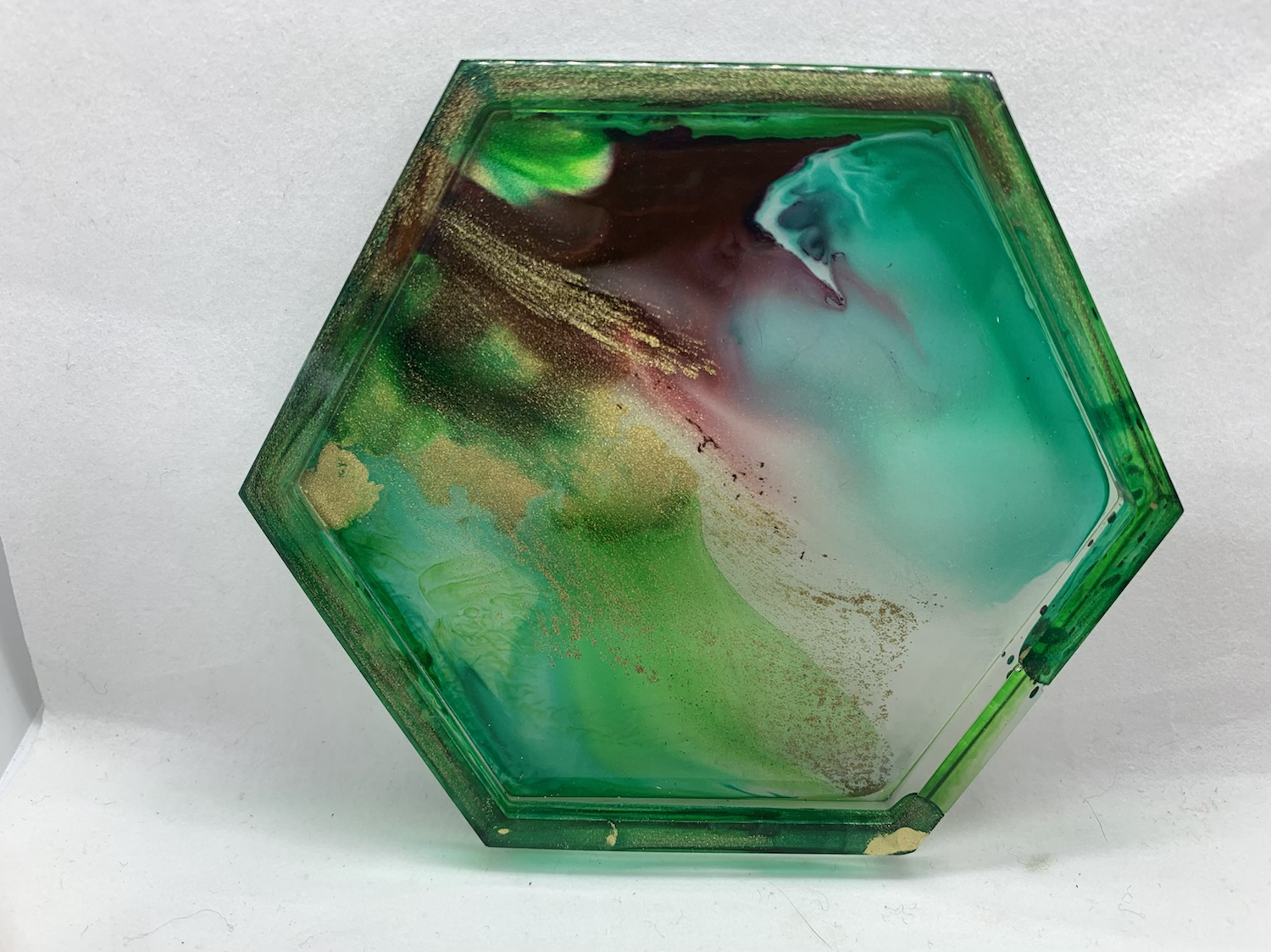 Goudgroene onderzetter 