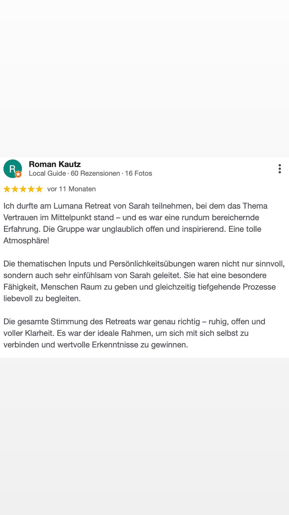 Feedback eines Retreats