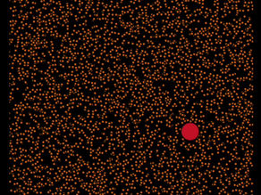 Gas‑Like Particle Collisions and Brownian Motion