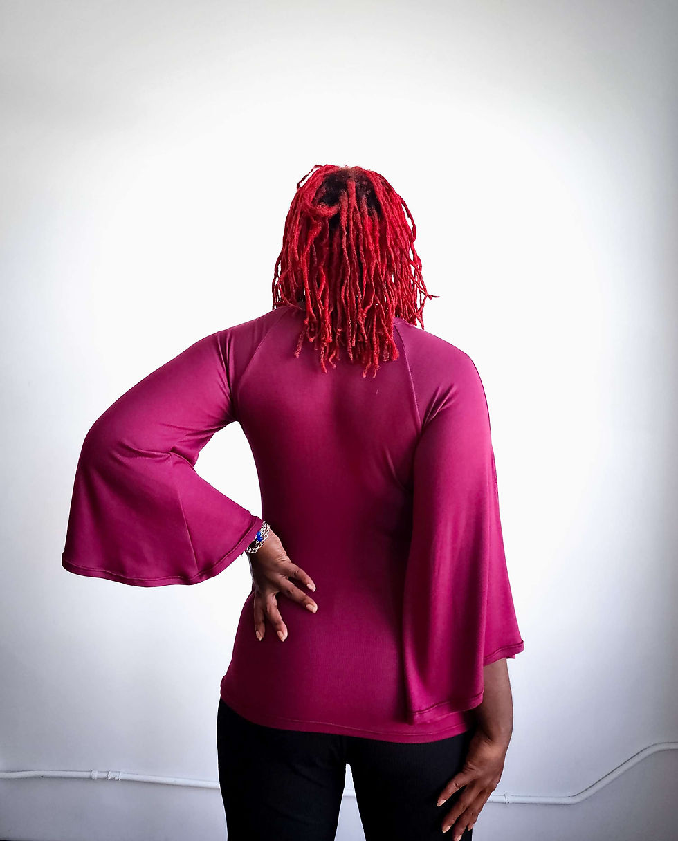 Thumbnail: Maroon Flare Sleeve Top