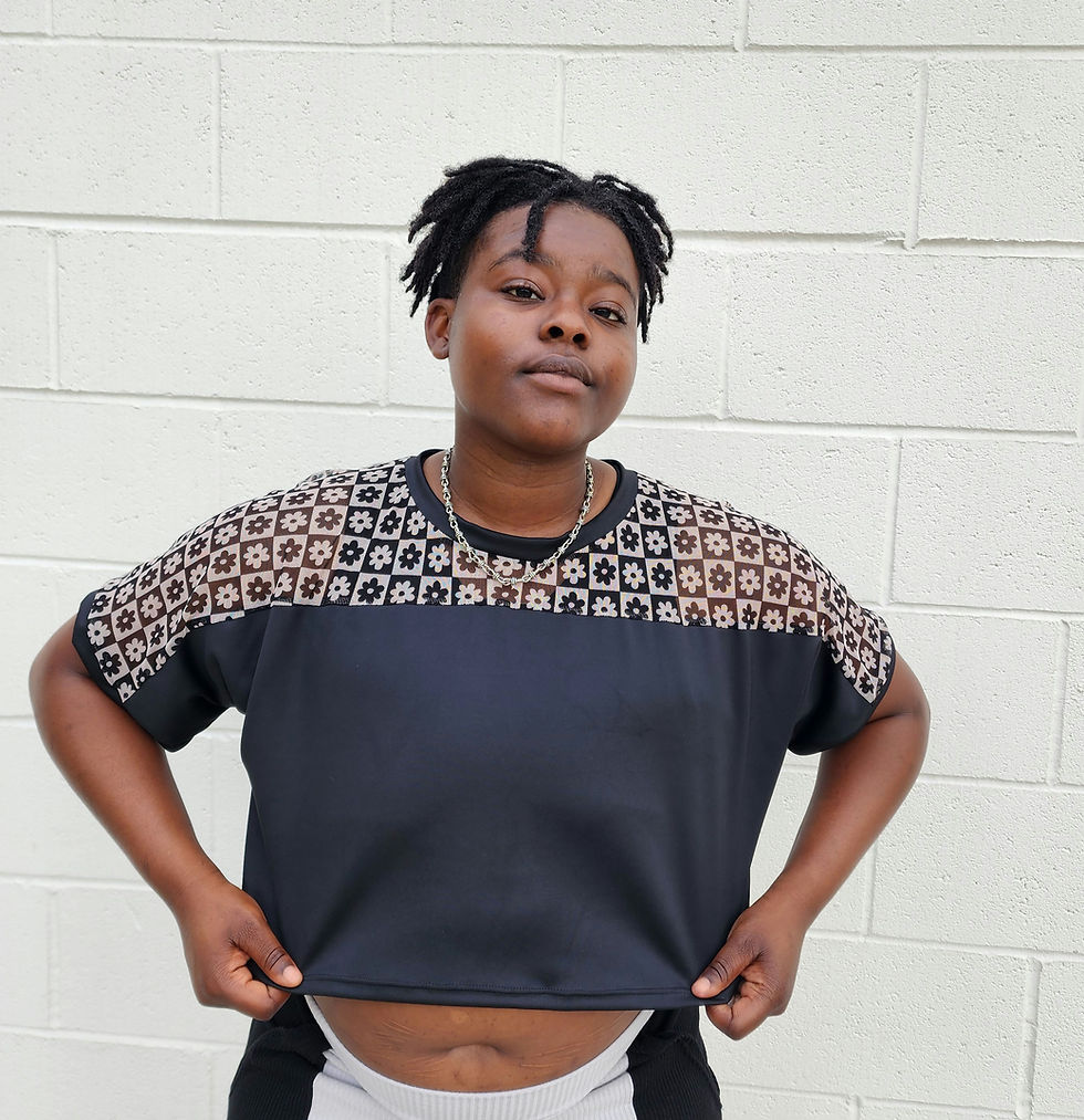Thumbnail: Mix and Match Long Sleeve Mesh Top
