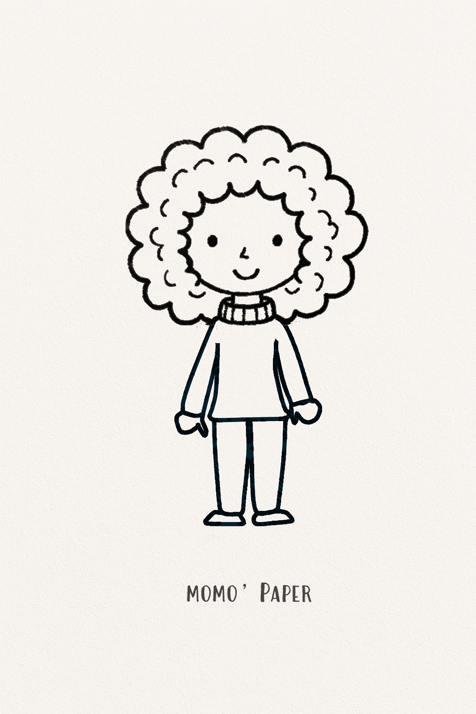 Miniature : Les Machins Papers dessin personnalisable minimaliste portrait solo