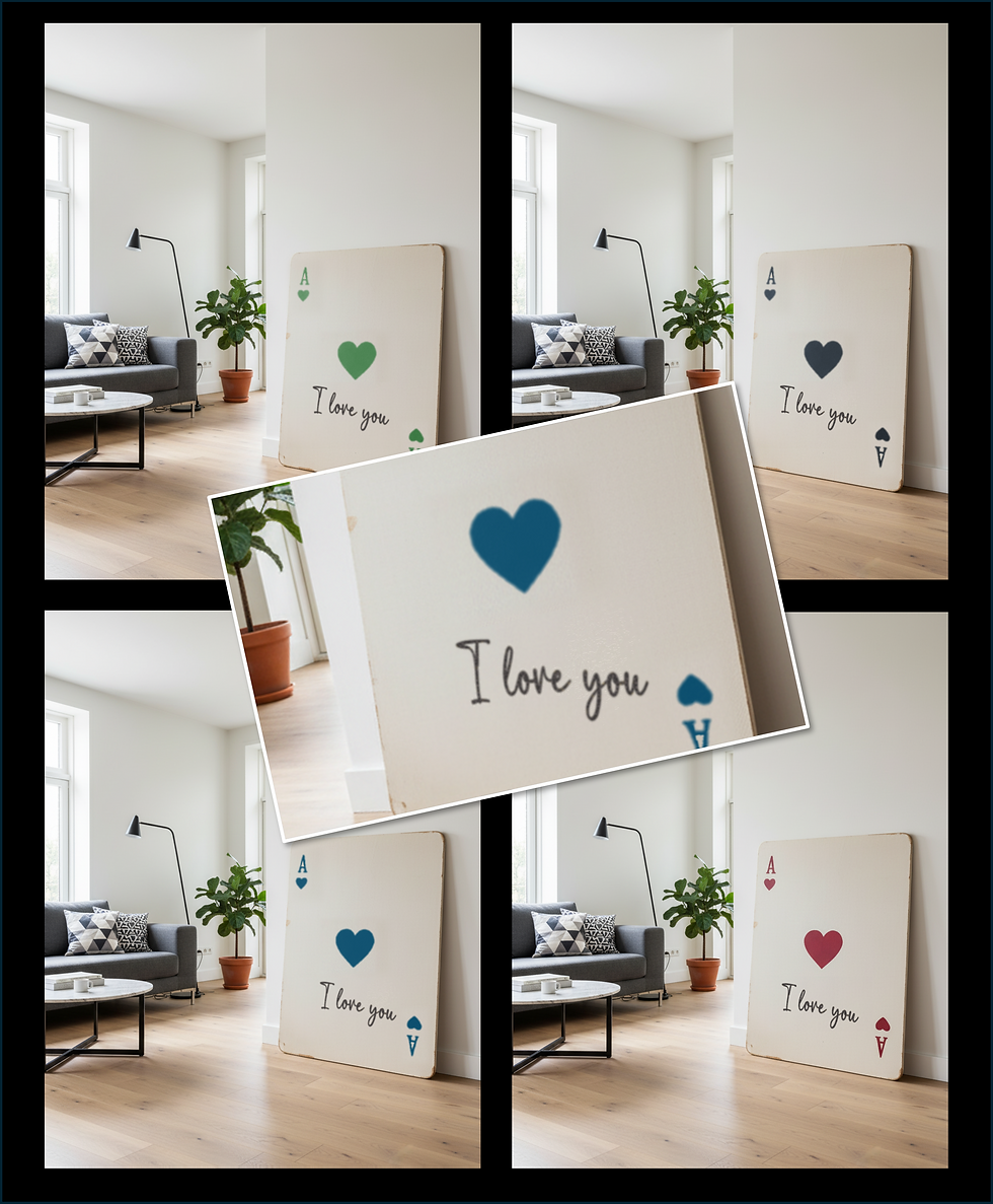 Miniature : Carte géante en bois personnalisable Mi Corazon as de cœur typo 1
