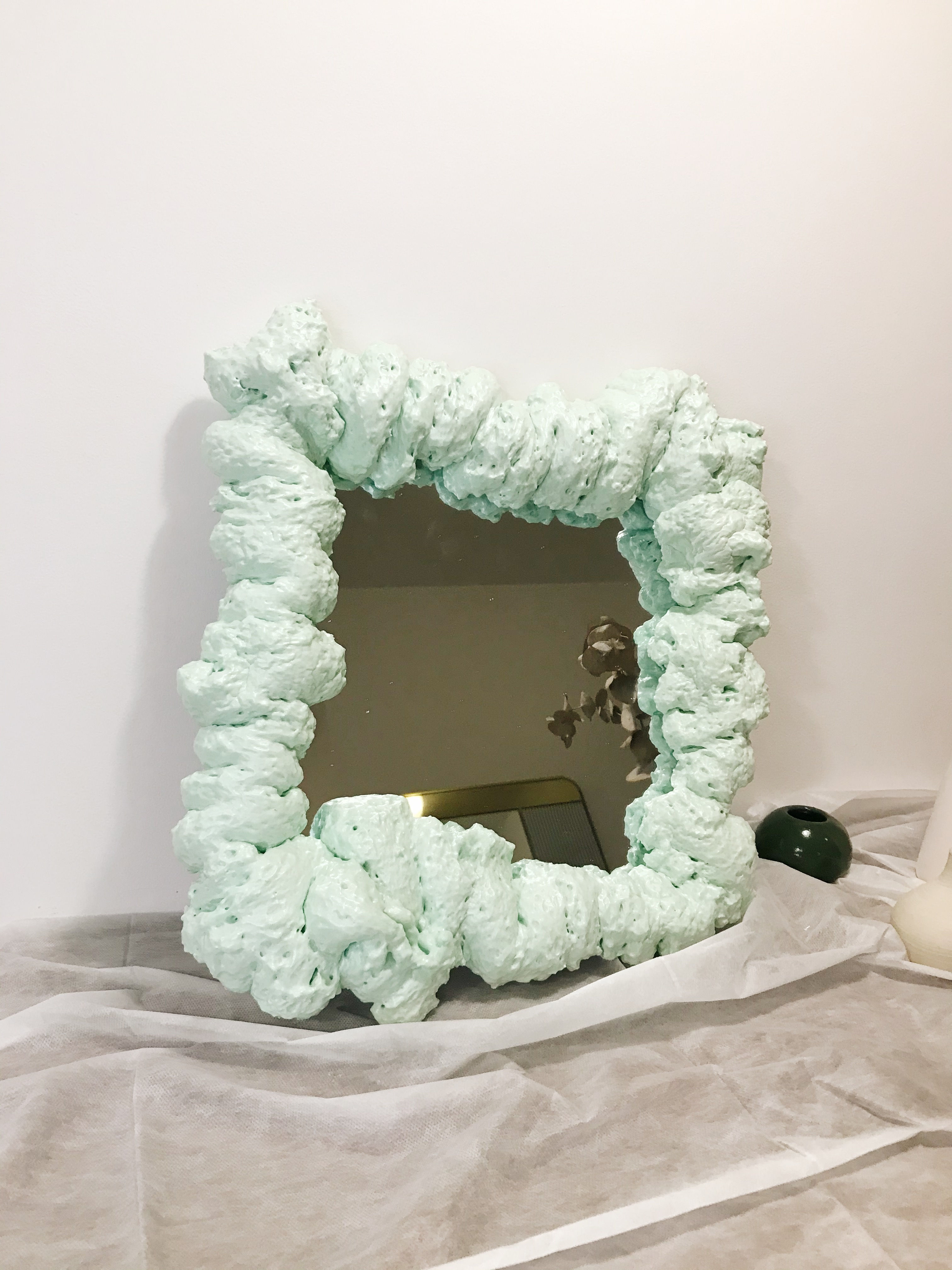 Medium Puffy Mirror 02 — Seafoam Green