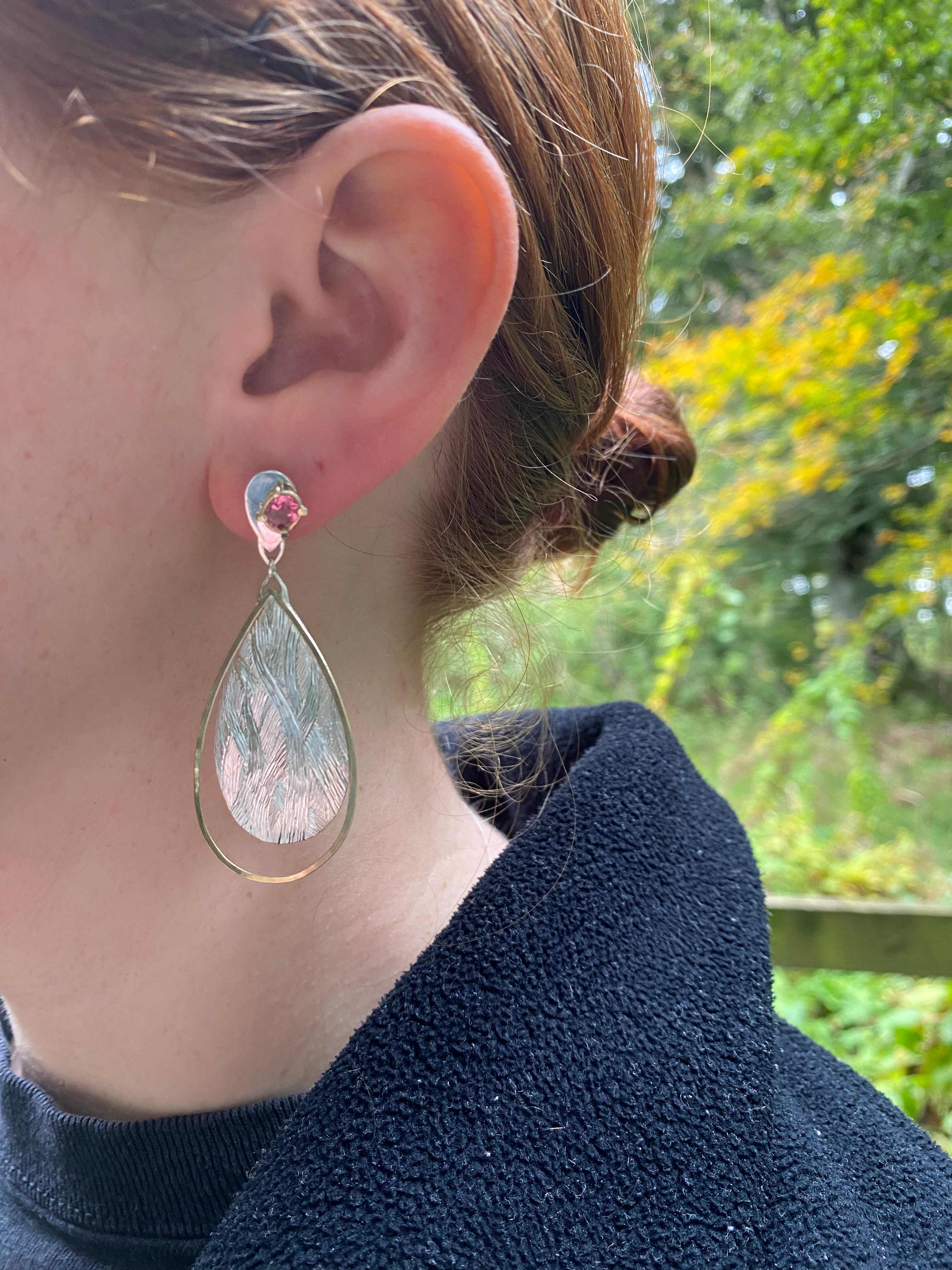 Pink Tourmaline Earrings