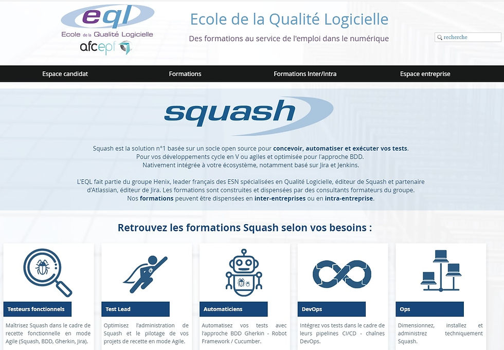 Retrouvez le calendrier des formations Squash mettant en avant le test management et l'automatisation, l'Agile et le DevOps