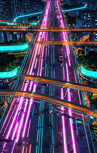 Leonardo_Anime_XL_Neon_Scifi_dystopian_threelane_motorway_1.jpg