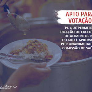 PL sobre doação de alimentos tem mérito aprovado