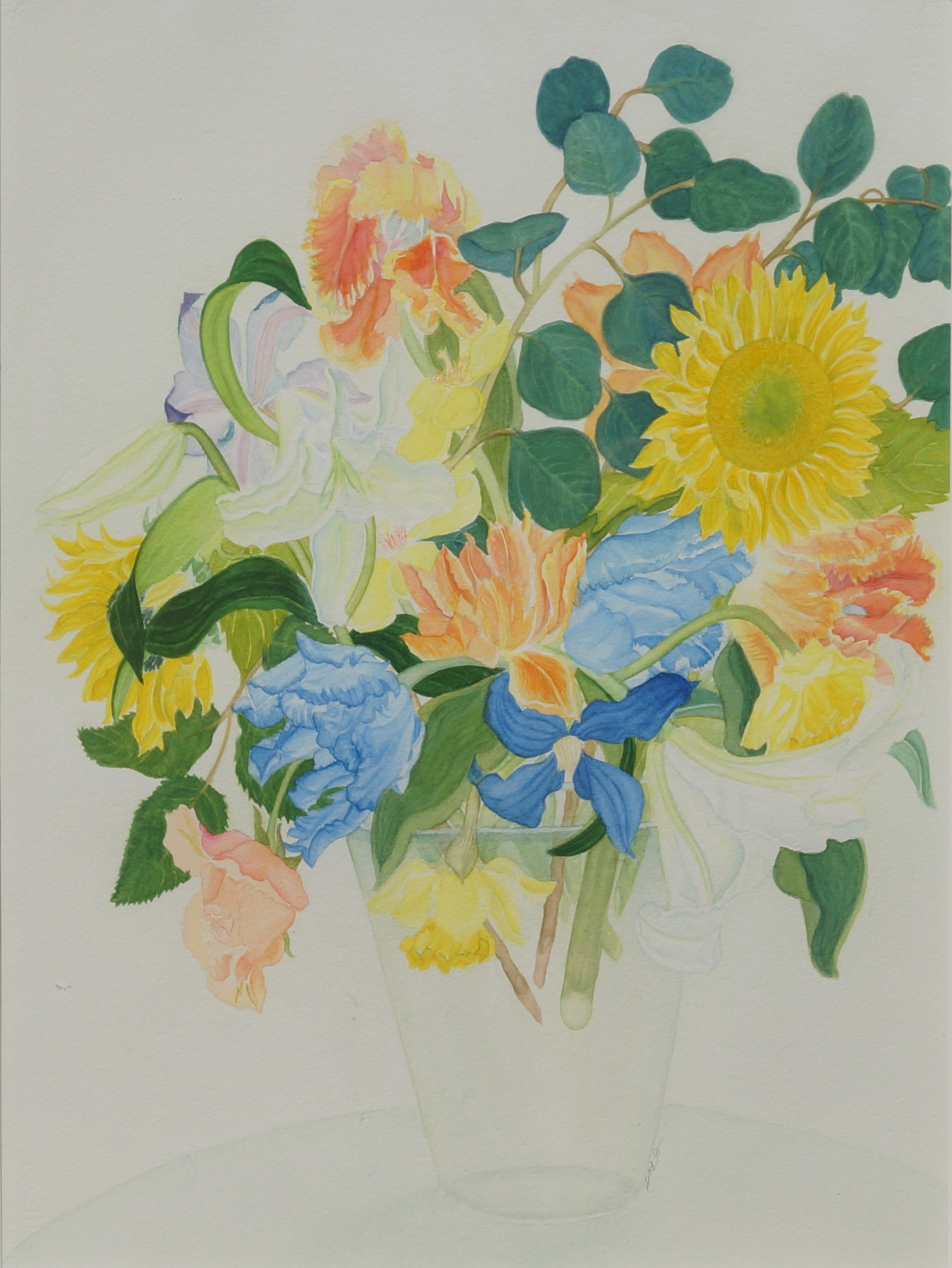 Sun Flowers, Purple Parrot