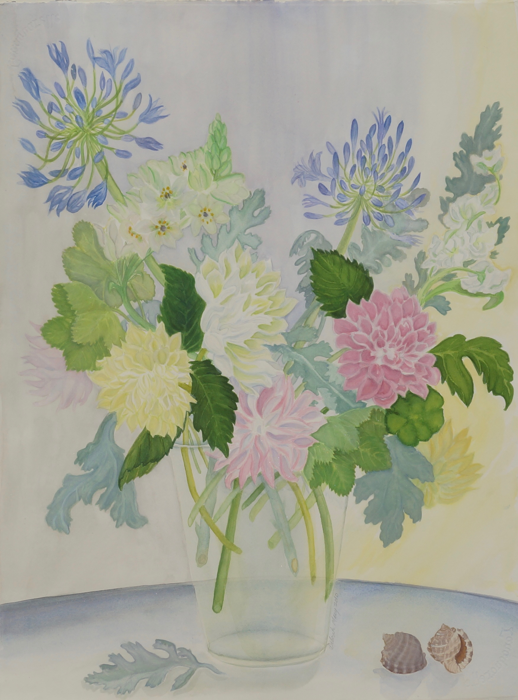 Dahlias and Lilies of the Nile