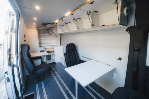 Mobile Workspace & Meeting Space in a Van