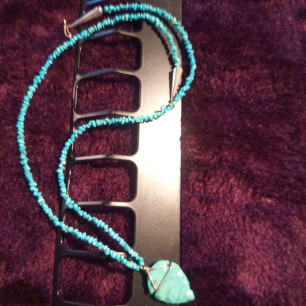 Thumbnail: Sleeping beauty turquoise necklace with turquoise pendant