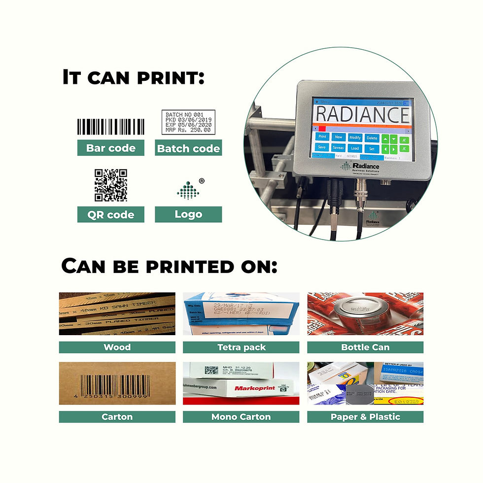 Thumbnail: Radiance 5 inch Online TIJ 25.4mm Printer with Single Head (Without Conveyor)