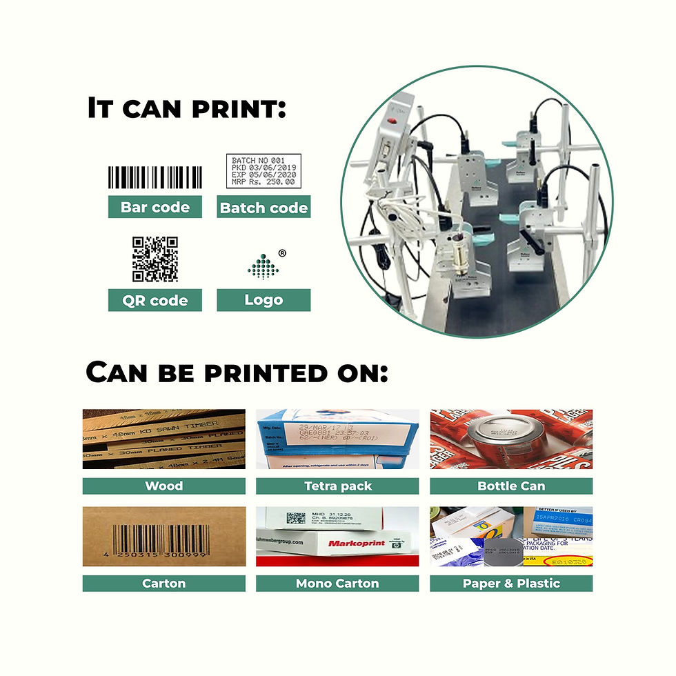 Thumbnail: Radiance 7 Inch Online TIJ 12.7mm Printer with Four head (Without Conveyor)