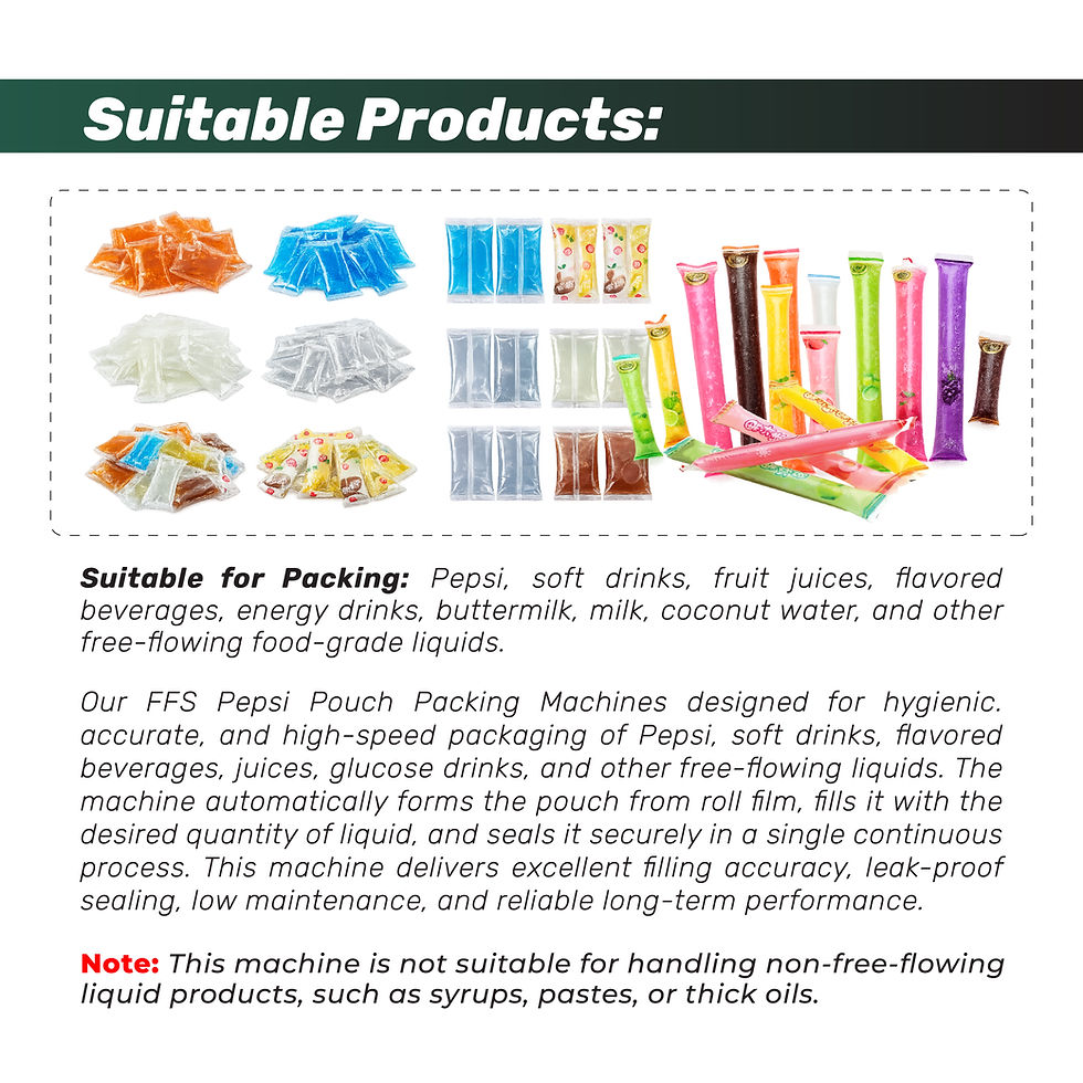 Thumbnail: Radiance FFS Machine Automatic Pepsi Pouch Packing [5ml to 250ml]