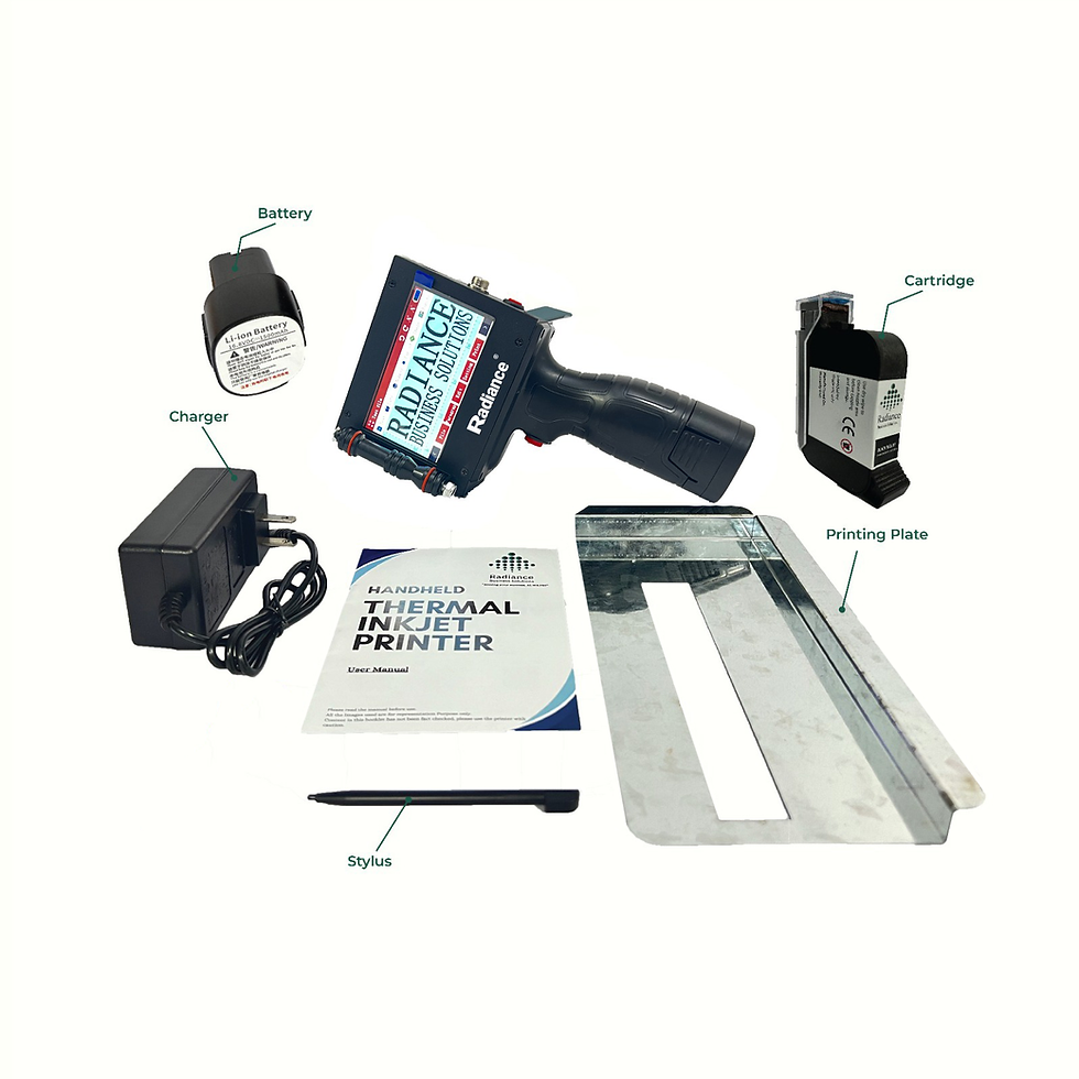 Thumbnail: Radiance Handheld TIJ Metal 12.7mm with Premium Solvent Ink Cartridge