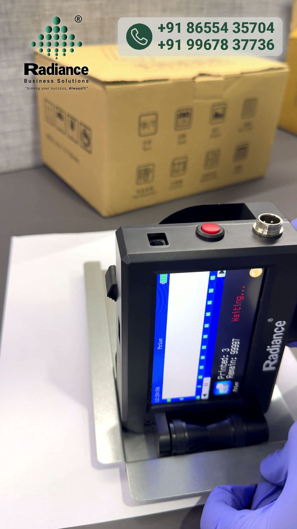 Thumbnail: Radiance Handheld TIJ ABS 12.7mm [Eco] with Premium Solvent Cartridge