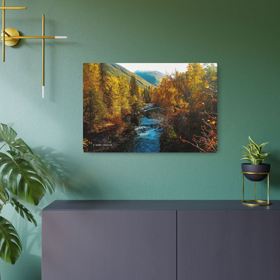 Thumbnail: Amber Falls Metal Print