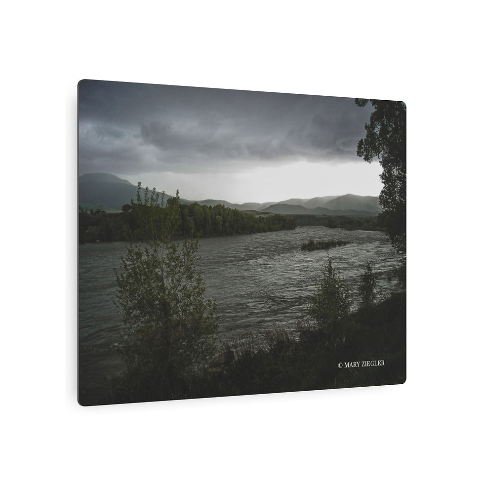 Thumbnail: "Storm on the Edge" Metal Print, Montana