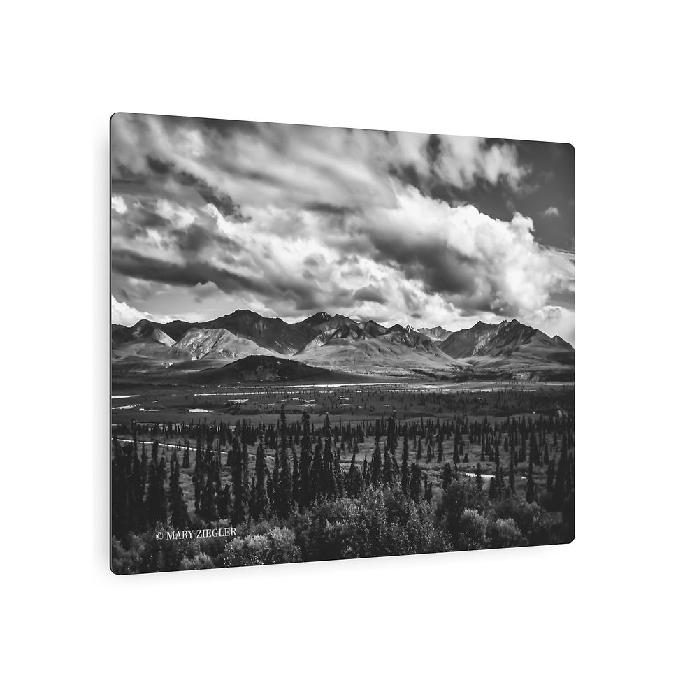 Thumbnail: "Magnificent Hills" Metal Print, Glennallen, Alaska
