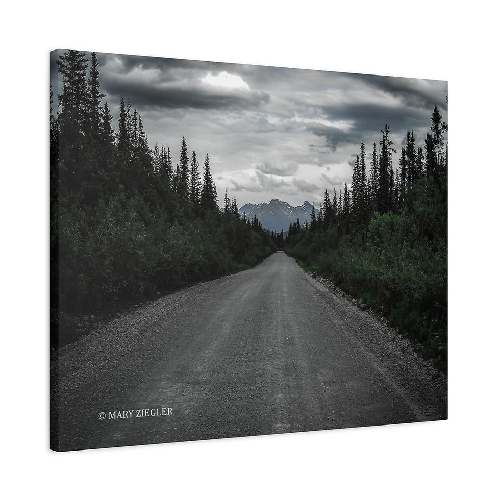 Thumbnail: "The Journey" Canvas Wrap, Mc Carthy Road, Alaska