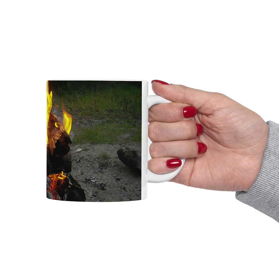 Thumbnail: Dancing Flames Ceramic Mug 11oz 15oz