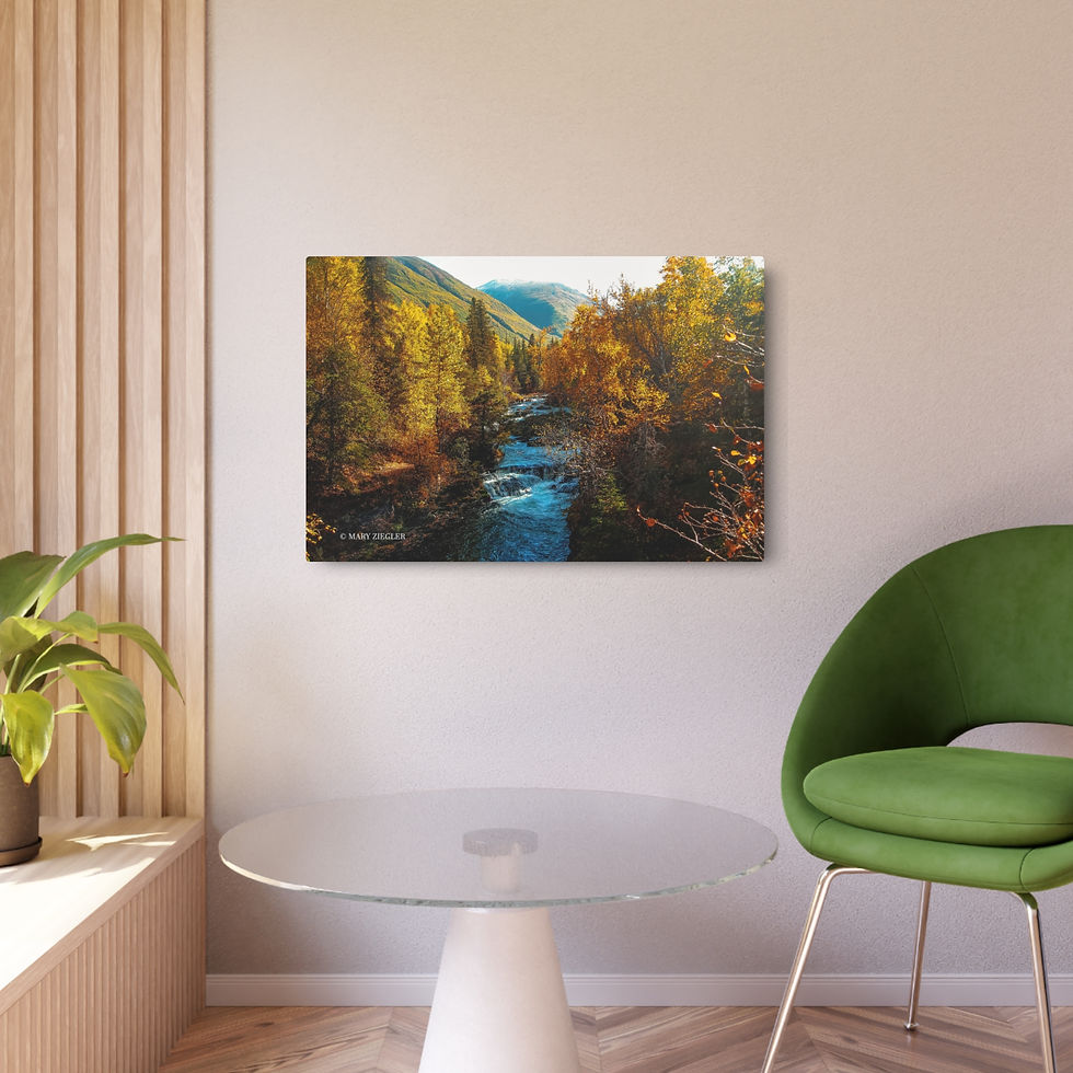 Thumbnail: Amber Falls Metal Print