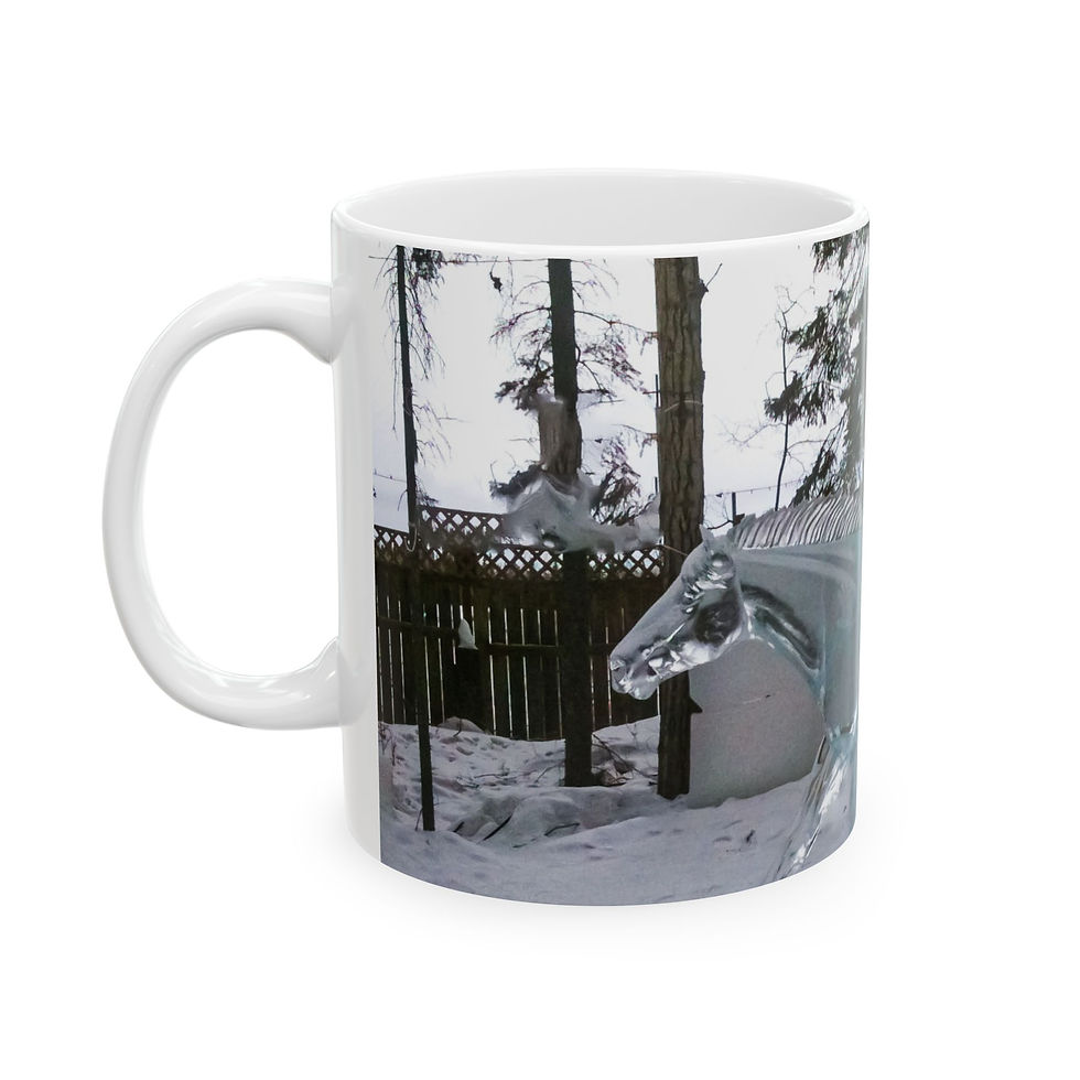 Thumbnail: Stallion of Ice and Light Ceramic Mug 11oz 15oz