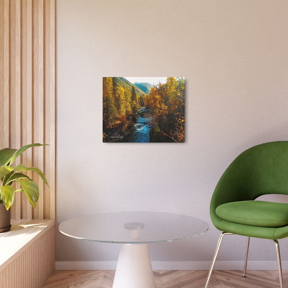 Thumbnail: Amber Falls Metal Print