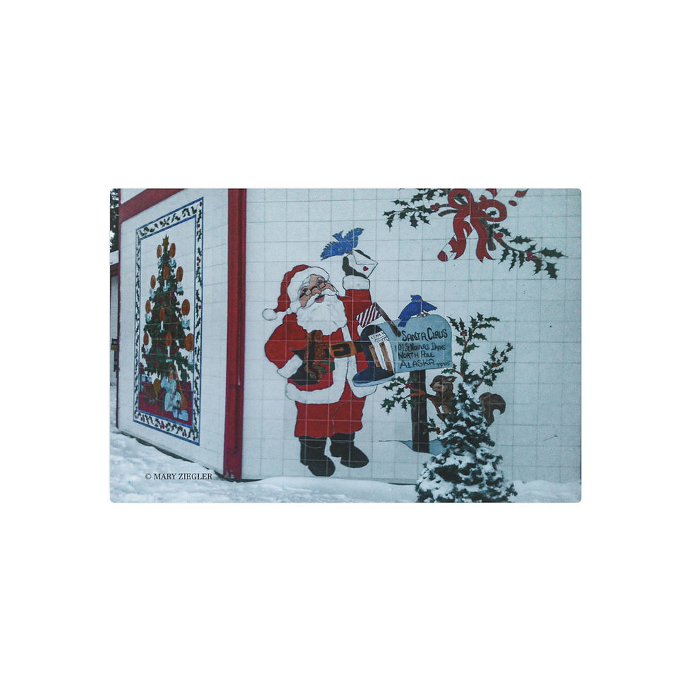 Thumbnail: "Santa Delivers" Metal Print, North Pole, Alaska