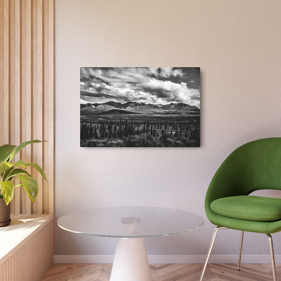 Thumbnail: "Magnificent Hills" Metal Print, Glennallen, Alaska