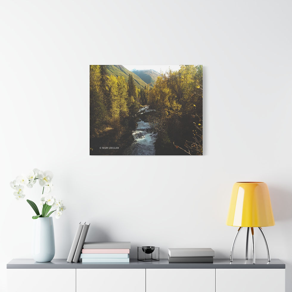 Thumbnail: "Amber Falls" Canvas Wrap, Portage Valley Area, Alaska