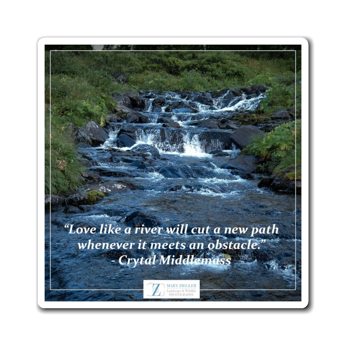 Rocky Waters Quote Magnet
