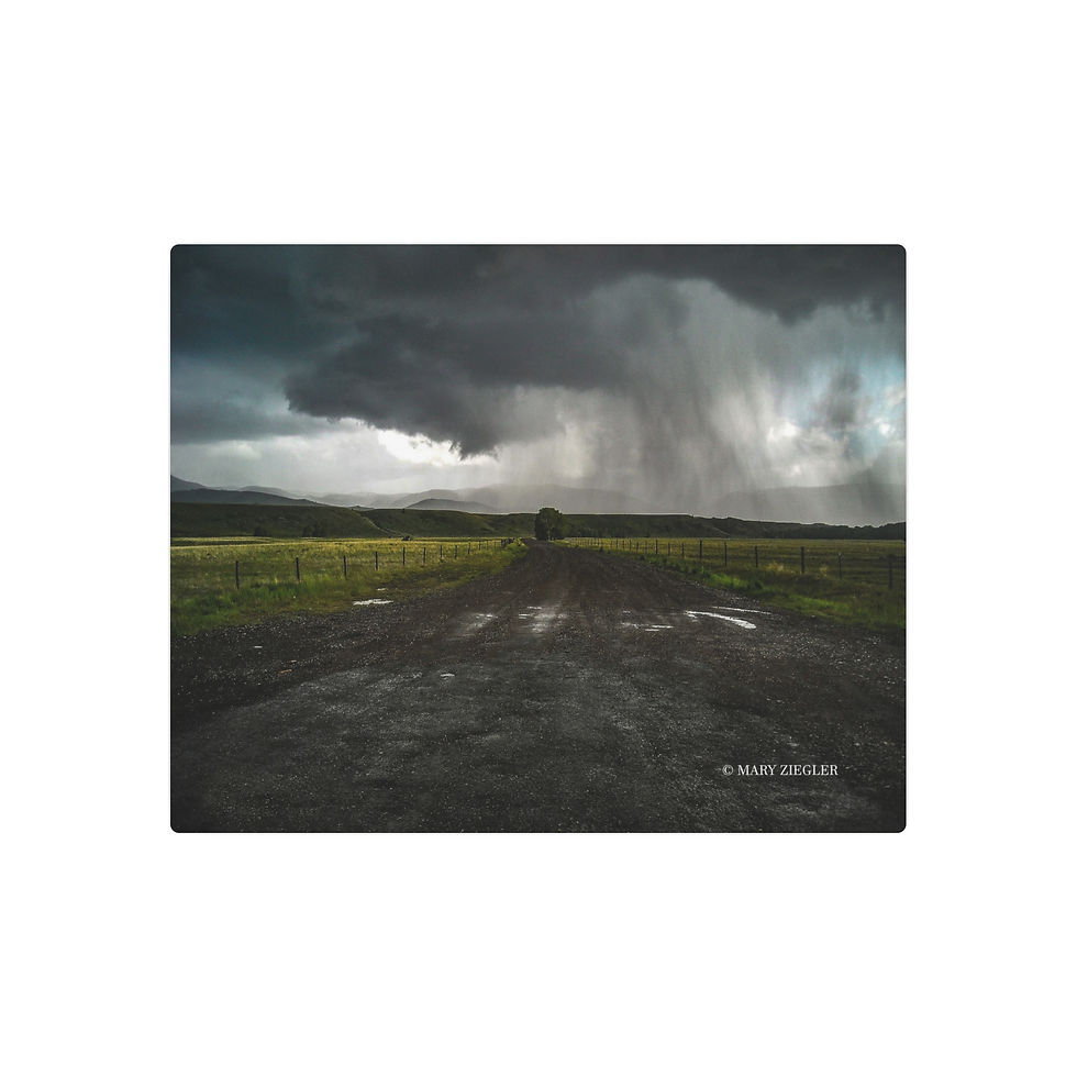 Thumbnail: "Wicked Skies and Country Roads" Metal Print, Montana
