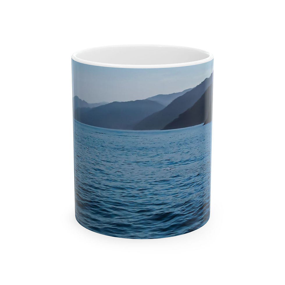 Thumbnail: Cobalt Sea Peaks Ceramic Mug 11oz 15oz
