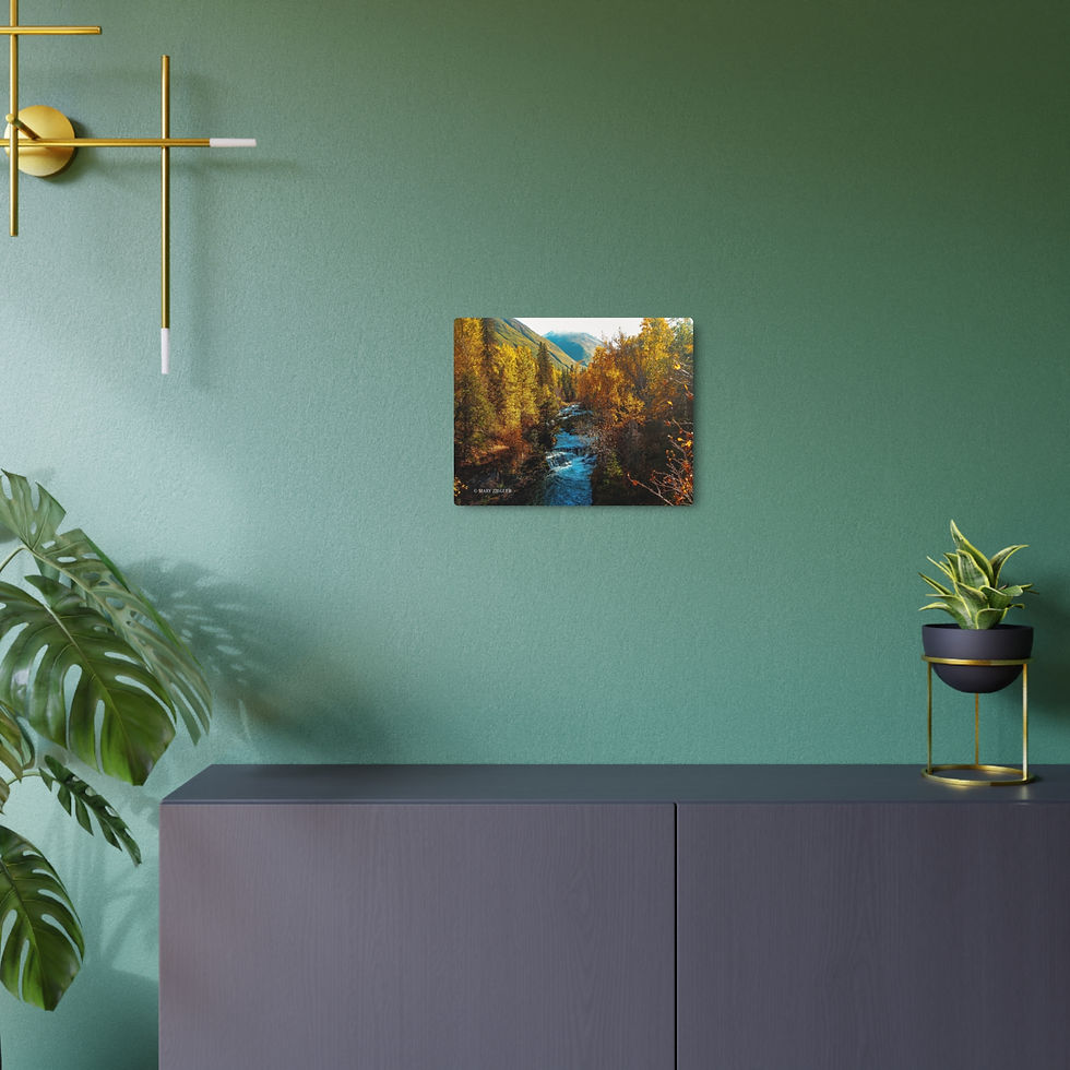 Thumbnail: Amber Falls Metal Print