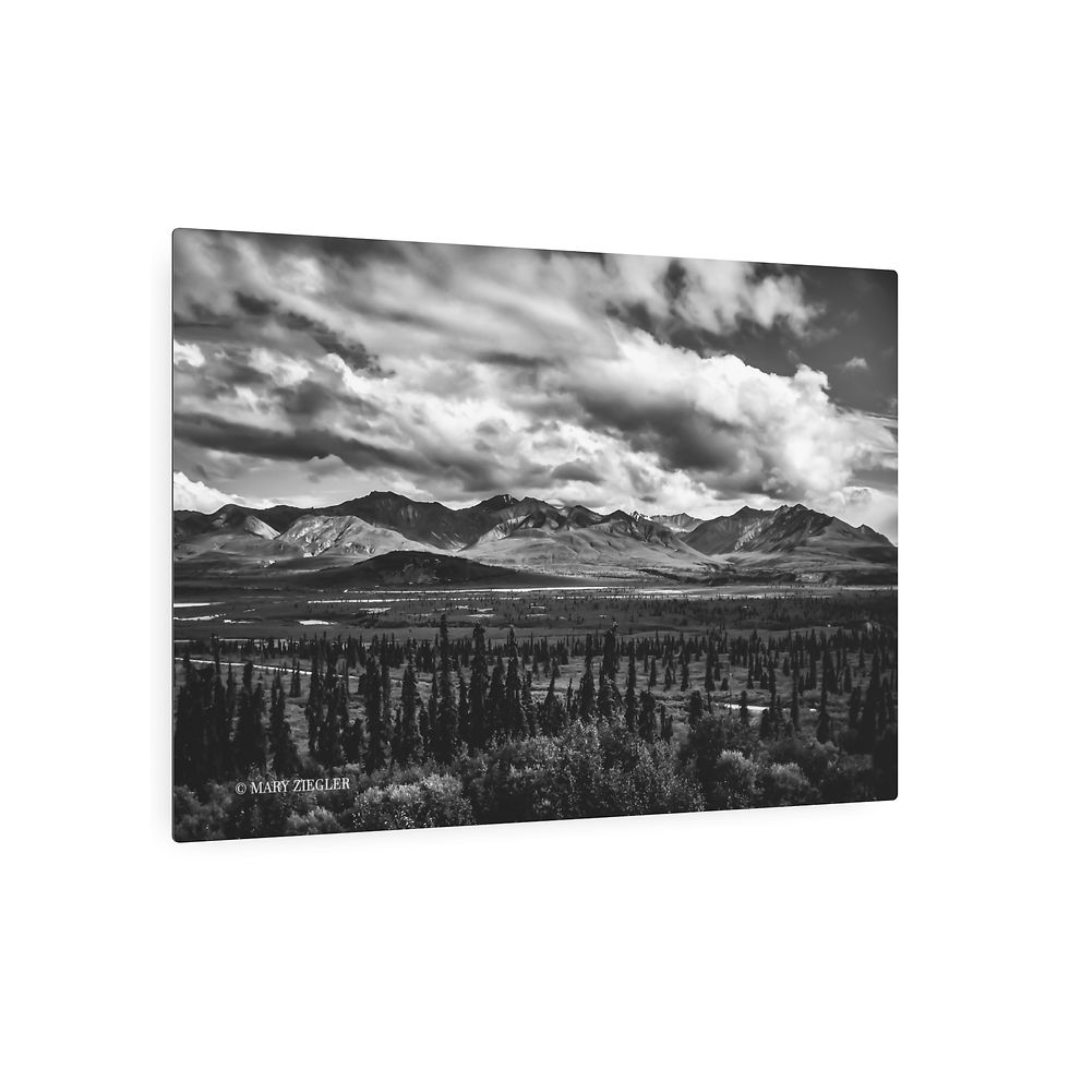 Thumbnail: "Magnificent Hills" Metal Print, Glennallen, Alaska