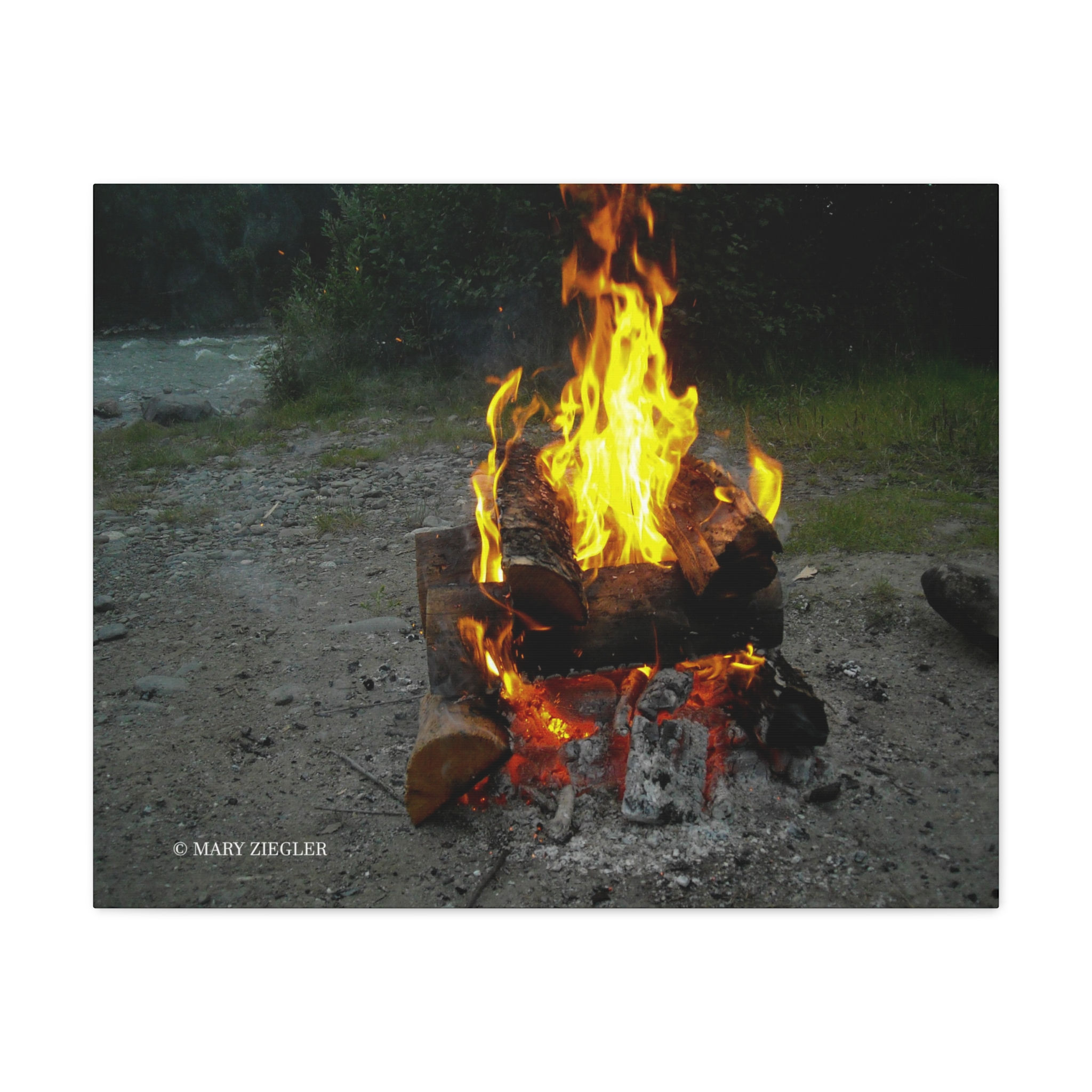 "Dancing Flames" Canvas Wrap, Squirrel Creek Campground, Alaska