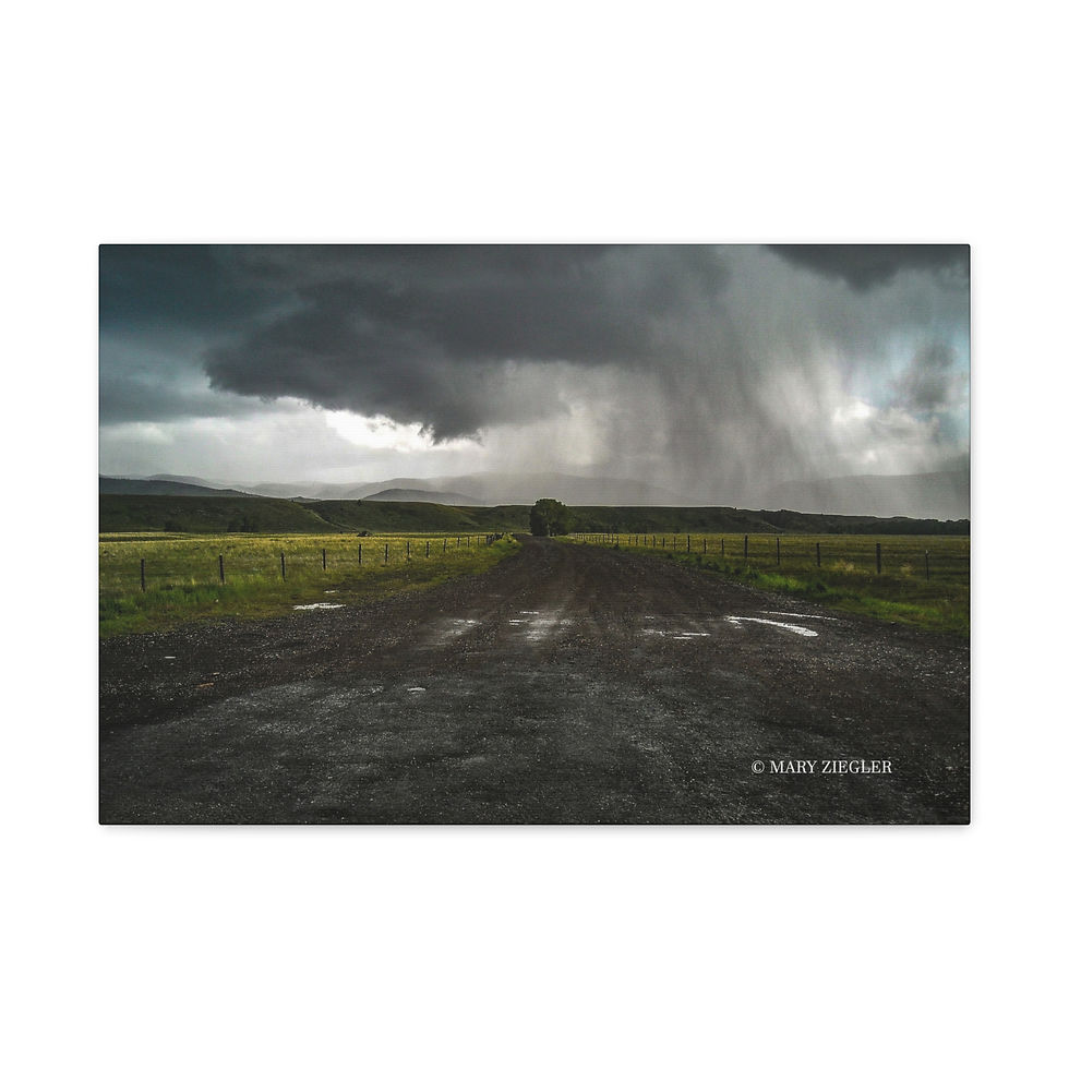 Thumbnail: "Wicked Skies and Country Roads" Canvas Wrap, Montana