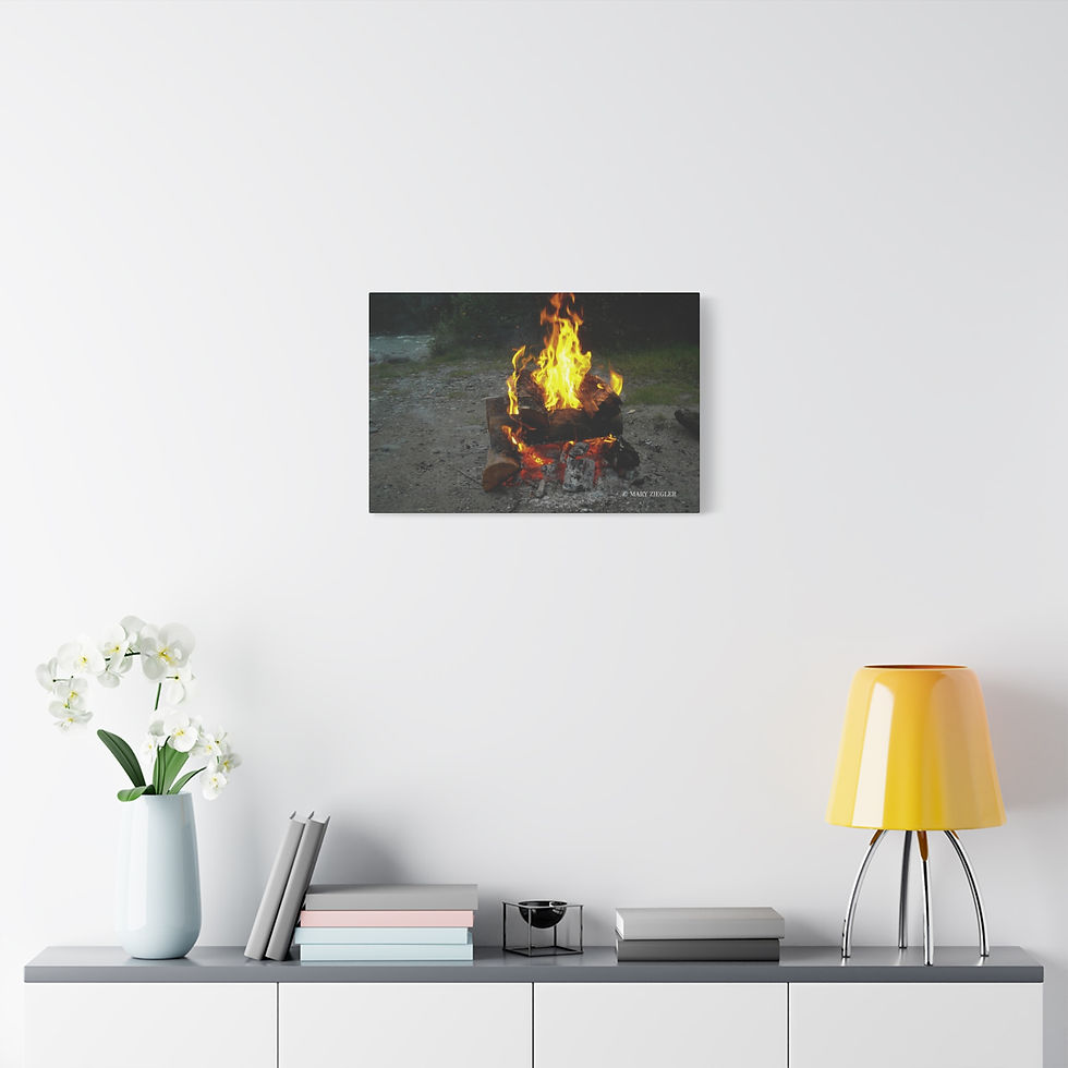 Thumbnail: "Dancing Flames" Canvas Wrap, Squirrel Creek Campground, Alaska