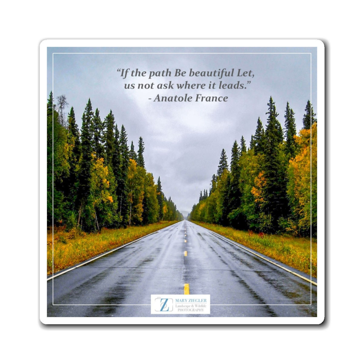 Miles of Fall Quote Magnet