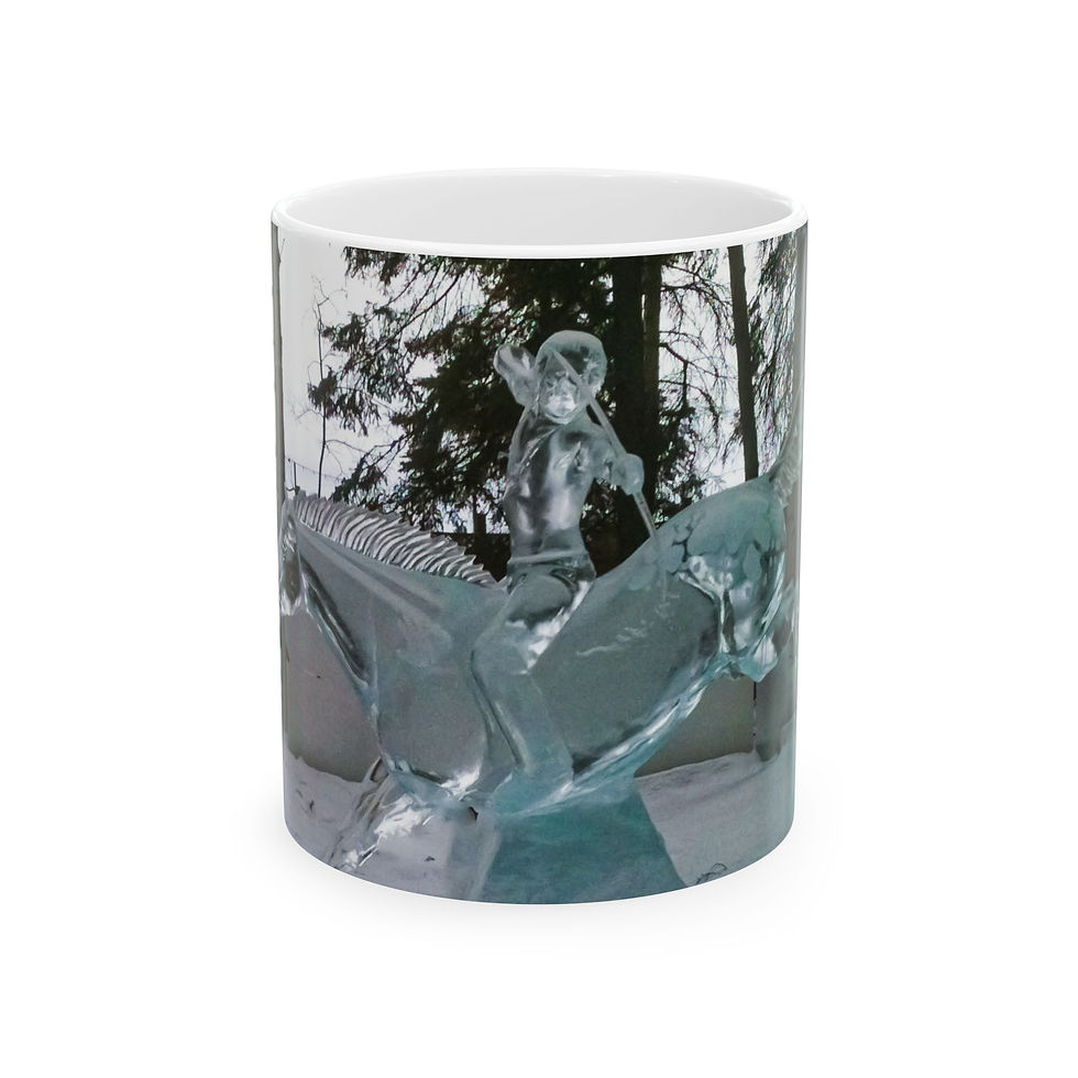 Thumbnail: Stallion of Ice and Light Ceramic Mug 11oz 15oz
