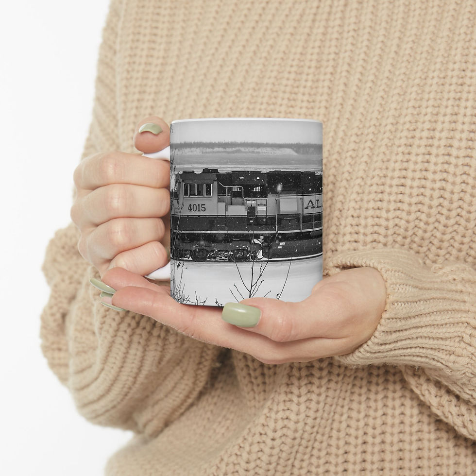 Thumbnail: Train of Visions BNW Ceramic Mug 11oz 15oz