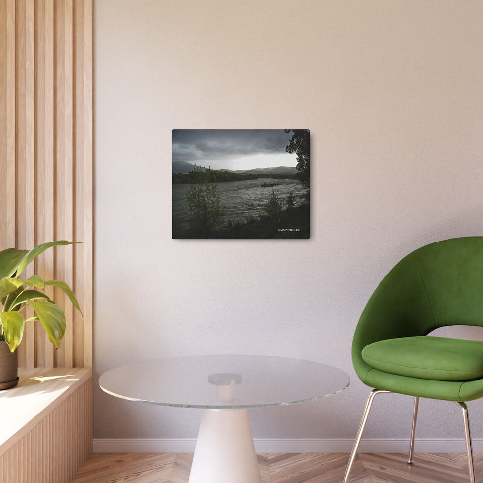 Thumbnail: "Storm on the Edge" Metal Print, Montana