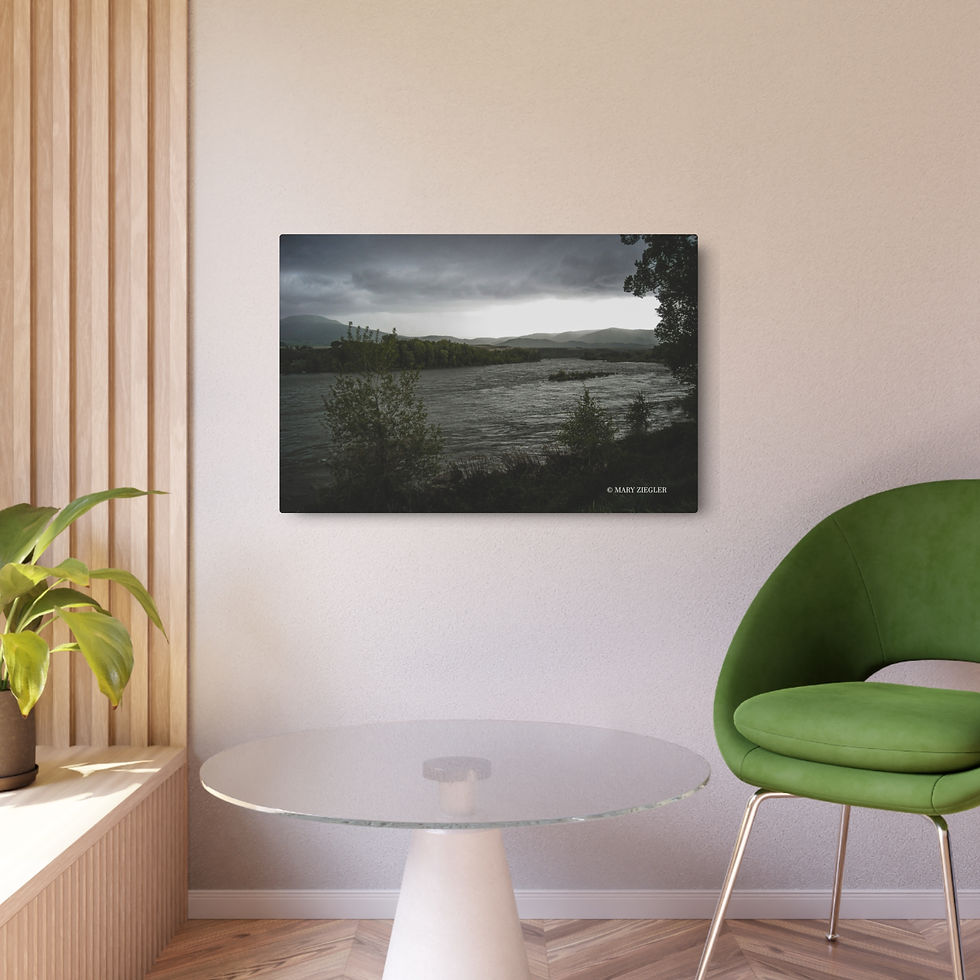 Thumbnail: "Storm on the Edge" Metal Print, Montana