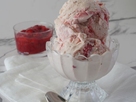 Strawberries & Cream Ice Cream