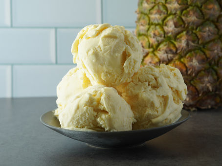 Fresh Pineapple Homemade Ice Cream