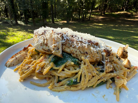 Creamy Tuscan Chicken with High-Protein Pasta