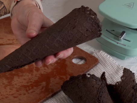 Dark Chocolate Waffle Cone